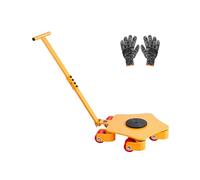 VEVOR Déménageur de Machines 3991,6 kg Chariot de Transport Charge Lourde avec Poignée, Disque 360°, 5 roulettes Pivotants, Transporteur Équipements Industriels en Acier Allié, pour Entrepôt Atelier