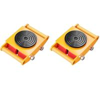 VEVOR Déménageur de Machines 6 T Chariot de Transport Charge Lourde Acier au Carbone Transporteur Équipements Industriels avec Socle Antidérapant Rotation 360° 4 Roues PU pour Entrepôt Atelier Usine