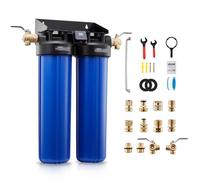 VEVOR Déminéralisateur d'Eau pour Rinçage Auto sans Traces, Système d'Eau Désionisée avec Résine de Déminéralisation 2x4 L, pour Véhicules Motos Vitres, avec Vanne de Dérivation et Testeur TDS