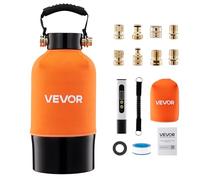 VEVOR Déminéralisateur d'Eau pour Rinçage Auto sans Traces, Système d'Eau Désionisée Portable, pour Véhicules Camping-cars Motos Vitres Atelier, avec Résine de Déminéralisation 5 L et Testeur TDS
