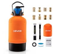 VEVOR Déminéralisateur d'Eau pour Rinçage Auto sans Traces, Système d'Eau Désionisée Portable, pour Véhicules Motos Vitres, avec Résine de Déminéralisation 10 L, Vanne de Dérivation et Testeur TDS