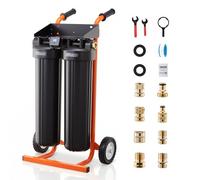 VEVOR Déminéralisateur d'Eau pour Rinçage Auto sans Traces, Système d'Eau Désionisée sur Roulettes, pour Véhicules Camping-cars Motos Vitres, avec Résine de Déminéralisation 2x4 L et Testeur TDS