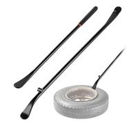 VEVOR Démonte Pneu 2PCs, Levier à Pneu Ergonomique 76,5 cm et 97 cm, Outils de Montage et Démontage de Pneumatique pour Camion Véhicules Tout-Terrain Bus et Tracteurs, en Acier Allié Robuste, Noir