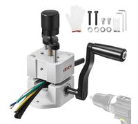 VEVOR Dénudeur Câble Manuel, 1,5-25 mm, Machine à Dénuder le Cuivre à Manivelle ou à Perceuse Électrique Non Incluse, Lames Trempées 64Mn, Rouleaux Acier 45#, Dénudeuse de Fils Portable en ABS et PC