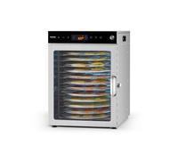 VEVOR Déshydrateur alimentaire rotatif, 12 plateaux en acier inox, séchoir électrique aliments 800 W, température réglable, minuterie 24 h, pour viande, fruits, légumes, herbes, friandises pour chiens
