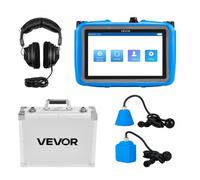 VEVOR Détecteur de Fuite d'Eau Canalisations d'Intérieur, Profondeur 0,5 m, 1-10000 Hz, Écran Tactile LCD, avec Capteur Horizontal et Vertical, Casque, Carte SD 8 Go, Étui Transport, pour Plomberie