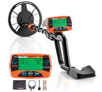 VEVOR Détecteur de Métaux Adulte 203,2 mm Détecteur de Métaux Professionnel Poignée Télescopique pour Recherche Trésors Détection Or, Bobine de Recherche Étanche IP68 avec Écran, Casque Audio, 3 Modes