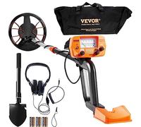 VEVOR Détecteur de Métaux pour Adultes Enfants 20,3 cm Détecteur de Métaux Professionnel Réglable Bobine Étanche IP68 Écran LCD Puce DSP Avancée Léger pour Recherche Pièces d'or et Chasse aux Trésors