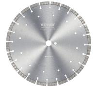 VEVOR Disque à Tronçonner Diamanté 300 mm, Disque Diamant Humide ou Sèche, Lame de Scie à Béton avec Dents Ondulées de 12 mm, Diamètre du Trou Central Universel 25,4 mm, pour Béton, Carrelage, Brique
