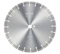 VEVOR Disque à Tronçonner Diamanté 350 mm, Disque Diamant Humide ou Sèche, Lame de Scie à Béton avec Dents Plates de 12 mm, Diamètre du Trou Central Universel 25,4 mm, pour Béton, Carrelage, Brique