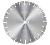 VEVOR Disque à Tronçonner Diamanté 350 mm, Disque Diamant Humide ou Sèche, Lame de Scie à Béton avec Dents Plates de 12 mm, Diamètre du Trou Central Universel 25,4 mm, pour Béton, Carrelage, Brique