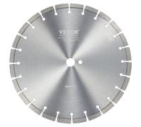 VEVOR Disque à Tronçonner Diamanté 350 mm, Disque Diamant Humide ou Sèche, Lame de Scie à Béton avec Dents Plates de 12 mm, Diamètre du Trou Central Universel 25,4 mm, pour Béton, Carrelage, Brique