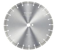 VEVOR Disque à Tronçonner Diamanté 350 mm, Disque Diamant Humide ou Sèche, Lame de Scie à Béton avec Dents Plates de 12 mm, Diamètre du Trou Central Universel 25,4 mm, pour Béton, Carrelage, Brique