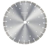 VEVOR Disque à Tronçonner Diamanté 350 mm, Disque Diamant Humide ou Sèche, Lame de Scie à Béton avec Dents Ondulées de 12 mm, Diamètre du Trou Central Universel 25,4 mm, pour Béton, Carrelage, Brique