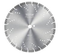 VEVOR Disque à Tronçonner Diamanté 350 mm, Disque Diamant Humide ou Sèche, Lame de Scie à Béton avec Dents Inclinées de 10 mm, Diamètre du Trou Central Universel 25,4 mm, pour Béton, Carrelage, Brique