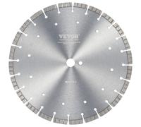 VEVOR Disque à Tronçonner Diamanté 350 mm, Disque Diamant Humide ou Sèche, Lame de Scie à Béton avec Dents Ondulées de 12 mm, Diamètre du Trou Central Universel 25,4 mm, pour Béton, Carrelage, Brique