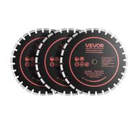 VEVOR Disque Diamant 410 mm Lot de 3, Disque à Tronçonner pour Scie à Béton, Maçonnerie, Brique, Pierre et Granit, Alésage de 25,4 mm, Segments Diamantés, Noyau en Acier 65Mn, Coupe à Sec et Humide
