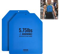 VEVOR Disque pour gilet de musculation, 2,6 kg x 2 pièces. Disque d'haltères de haute qualité en acier avec contours ergonomiques,course à pied, fitness, entraînement pliométrique.