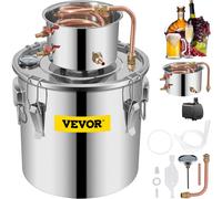 VEVOR Distillateur Alambic 30 L Chaudière à Spiritueux en Inox Alimentaire Distillateur d'Alcool et d’Eau avec Pompe Baril de Condensation Kit de Brassage Vin Whisky Brandy Huile Essentielle Maison