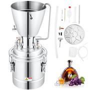 VEVOR Distillateur Alambic 70 L Chaudière à Spiritueux en Inox Alimentaire Distillateur d'Alcool avec Pompe Baril de Condensation Kit de Brassage de Vin Whisky Eau Distillé Huile Essentielle Maison