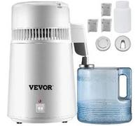 VEVOR Distillateur d'eau 4L, chauffage puissant de 750W, en acier inoxydable de qualité alimentaire, 4 L