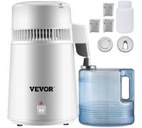 VEVOR Distillateur d'eau 4L Machine à Eau Distillée 750 W en acier inoxydable, Purificateur d'eau 1 L/h pour les Hôpitaux /les Laboratoires/les Cliniques /les Maisons