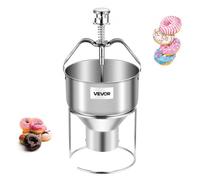 VEVOR Distributeur de beignets manuel, en acier inoxydable 304, distributeur de pâte commerciale grande capacité, réglable sur 6 épaisseurs avec support, pour restaurant, café, boulangerie, cuisine