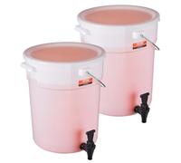 VEVOR Distributeur de Boissons 2 PCs Grande Capacité de 19 L, Fontaine à Eau avec Robinet et Couvercle, en Plastique, Distribution de Jus Limonade Thé Glacé, pour Restaurants, Hôtels, Cafés, Soirées