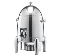 VEVOR Distributeur de boissons chaudes (12 L) en acier inoxydable avec brûleur à alcool, distributeur de boissons froides avec robinet anti-gouttes pour café thé eau chaude, pour restaurants hôtels fê