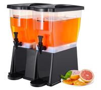 Distributeur de boissons VEVOR 3 Gal x 2 Distributeur de boissons pour fêtes en plastique avec support