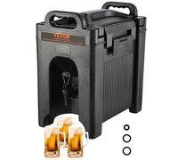VEVOR Distributeur de Boissons Isotherme 9,5 L Distributeur d’Eau Chaude et Froide Non Électrique Conservation 10 H Conteneur Isotherme avec Robinet Portable LDPE Alimentaire pour Camping Restauration