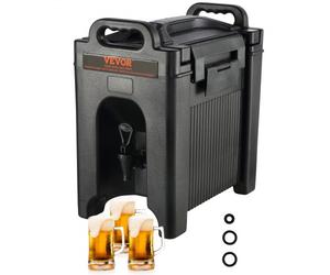 VEVOR Distributeur de Boissons Isotherme 9,5 L Distributeur d’Eau Chaude et Froide Non Électrique Conservation 10 H Conteneur Isotherme avec Robinet Portable LDPE Alimentaire pour Camping Restauration