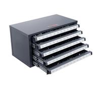 VEVOR Distributeur de Forets 60 Compartiments Étiquetés #1-#60 Boîte de Rangement pour Forets à 5 Tiroirs Coffret Vide pour Foret 37,5x20x20 cm Identification Facile Empilable Rangement Mèches Atelier