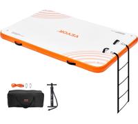 VEVOR Dock flottant gonflable, 2,43 x 1,52 m, plateforme de dock gonflable, tapis de dock flottant aquatique antidérapant avec sac de transport portable et échelle amovible, plateforme flottante-îlot