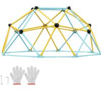 VEVOR Dôme à grimper Centre de jeux géométrique en forme de dôme à grimper de 1,80 m de haut pour enfants de 3 à 9 ans, structure à grimper capacité de charge 272 kg, avec prise d'escalade, équipement