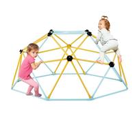 VEVOR Dôme d'escalade Géométrique pour Enfants 3-9 Ans, Cage d'escalade 183 cm, Supporte 272 kg, avec Poignée d'escalade, Assemblage Facile, Aire de Jeux Extérieure et Intérieure, Arrière-Cour