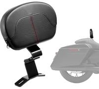 VEVOR Dossier moto Sissybar compatible avec Harley-Davidson Touring Street Glide Road Glide Road King, 31 cm de haut dossier pilote amovible pour motos, noir