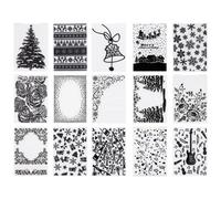 VEVOR Dossiers de Gaufrage, Lot de 15 Pièces, 105x148 mm Classeur de Gaufrage pour Machine de Découpe et de Gaufrage de VEVOR, Plaque en Plastique PP pour Scrapbooking et Création de Cartes de Papier