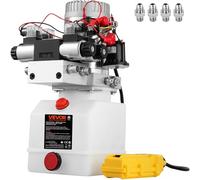 VEVOR Double Solénoïde Pompe Hydraulique 12V DC 4.5L Double Effet Solénoïde Unité Hydraulique 4.5L ZZ004234 Échappement Réparation Plastique
