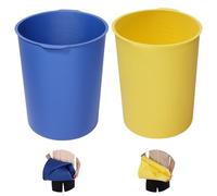 VEVOR Doublure de Seau de Mélange Béton, 18,9 L, Revêtement de Seau Silicone Réutilisable Lot de 2, avec Mesures Graduées, Poignées Intégrées, pour Mélanges de Peinture, Époxy, Mortier, Mortier-colle