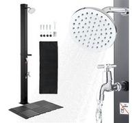 Douche Solaire 35 L-VEVOR-Douche Extérieur Solaire Autoportante-Hauteur Pommeau 1,95 m-Noir