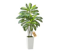VEVOR Dracaena Artificiel, 1,5 m, Plante Artificielle Tropicale en Pot Blanc, Faux Arbre Tropical, Fausse Plante Feuilles Polyéthylène pour Décoration d'Intérieur, Salon, Bureau, Intérieur, Extérieur