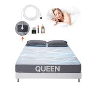 VEVOR Draps de Mise à Terre, 1525 x 2030 mm, Draps-housses 90 % Coton + 10 % Fibre d'Argent Pur, avec Cordon de Mise à la Terre et Testeur, pour Sommeil et un Bien-être Améliorés, Gris, Taille Queen