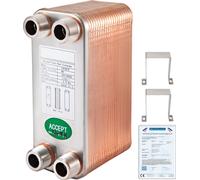 VEVOR EATB12 Échangeur de chaleur à plaques Échangeur de chaleur à plaques 40 Échangeur de chaleur à plaques en acier inoxydable 316 l Échangeur de chaleur Chauffage