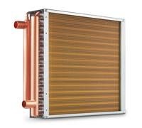 VEVOR Échangeur eau-air 40,6×40,6 cm – 3 rangées ports cuivre, 193 ailettes aluminium