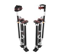 VEVOR Échasses pour Cloison Sèche Réglables 61-101,6 cm Échasses Plaquiste Alliage d'Aluminium Charge 103 kg Pieds 27-29 cm Genouillères de Protection pour Travaux Peinture Déco Maison Plafond Noir