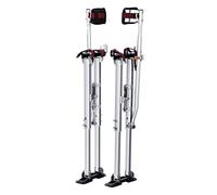 VEVOR Échasses pour Cloison Sèche Réglables 91,4-126,7 cm Échasses Plaquiste Alliage Aluminium Charge 103 kg Pieds 27-29 cm Genouillères de Protection pour Travaux Peinture Déco Maison Plafond Argent