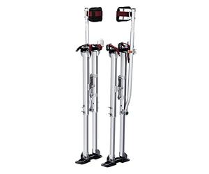 VEVOR Échasses pour Cloison Sèche Réglables 91,4-126,7 cm Échasses Plaquiste Alliage Aluminium Charge 103 kg Pieds 27-29 cm Genouillères de Protection pour Travaux Peinture Déco Maison Plafond Argent