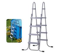 VEVOR Échelle de Piscine Hors Sol 132 cm Échelle de Piscine en Acier au Carbone avec 4 Marches PP Antidérapantes pour Entrée et Sortie de Piscines Hors Sol, Capacité de Charge 136 kg, Forme A, Gris