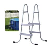 VEVOR Échelle de Piscine Hors Sol 83,8 cm Échelle de Piscine en Acier au Carbone avec 2 Marches PP Antidérapantes pour Entrée et Sortie de Piscines Hors Sol, Capacité de Charge 136 kg, Forme A, Gris